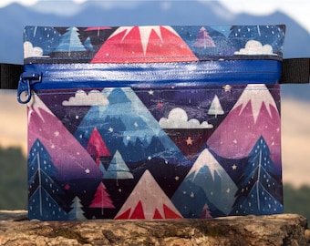 Cartera Dyneema Trail, cartera tipo bolsa ultraligera, cartera de fibra cuben, cartera dyneema 2,92, resistente al agua, cremallera azul YKK resistente al agua