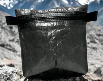 Bolsa ultraligera con cremallera de Dyneema, cartera blanca tipo sobre de Dyneema, cartera ultraligera de fibra Cuben, cartera minimalista EDC Trail, Dyneema negro