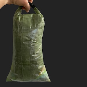 5L ultralight Dyneema Roll Top, bag 5L Green water proof sack in   1.43oz dyneema, dry bag