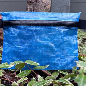 Dyneemaanhänger, Beutelbrieftasche ultraleichte Würfelfaserbrieftasche Blaue Dyneemabrieftasche, wasserdichter YKK schwarzer Reißverschluss