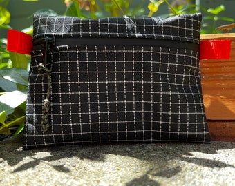 Cartera Dyneema Trail, cartera ultraligera tipo cubeta, cartera de fibra 210D Gridstop con cartera Dyneema®, cremallera HHH impermeable, bolsa EDC