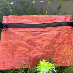 Dyneema mustern, Beutel Geldbörse ultraleichte Cuben Fibre Geldbörse ORANGE Dyneema Geldbörse, wasserdichter YKK schwarzer Reißverschluss