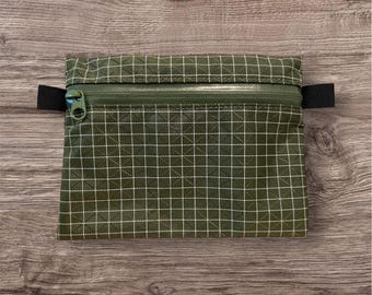 Dyneema Trail Wallet, pouch wallet ultralight cuben Fiber wallet 210D Gridstop with Dyneema® wallet, Water proof YKK zipper, EDC pouch