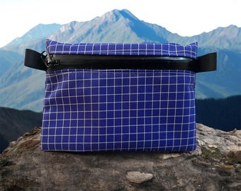 Ultralight 210D HDPE Gridstop Trail Wallet | Waterproof YKK Zipper EDC Pouch | Ultralight Pouch Wallet |Purple