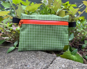 Gridstop ultraligero de HDPE 210D. Trail Wallet, cartera ultraligera 210D Gridstop, cremallera ykk a prueba de agua, bolsa EDC