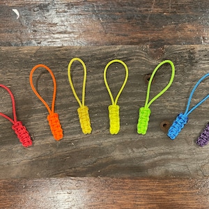 zipper pull cord, Handmade with Micro cord