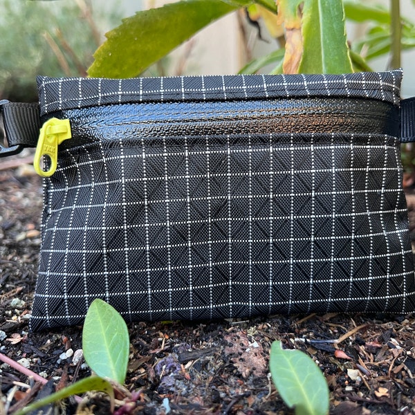 Dyneema, pochette portefeuille en fibre ultra-légère cubique, grille 210D Gridstop avec pochette Dyneema®, fermeture éclair imperméable ykk, pochette EDC anneau Beaste Dee