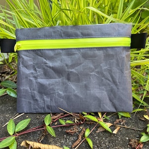 Geldbeutel, Beutel Geldbörse ultraleichte Cuben Fibre Geldbörse grau 2.92 Dyneema Geldbörse, wasserdichter YKK Neon gelber wasserdichter Reißverschluss
