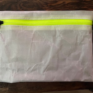 Dyneema Twisted Wallet, Beutel Brieftasche ultraleichte Cuben Fibre Brieftasche Weiße 2.92 Dyneema Brieftasche, wasserdichter YKK wasserfester Neon-Reißverschluss