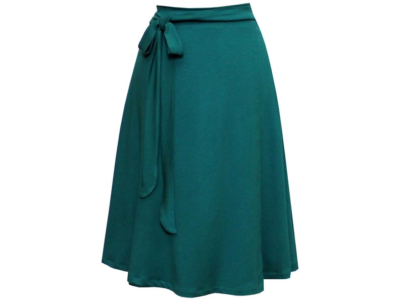 Real wrap skirt with waistband to tie, beautiful width in many colors image 1