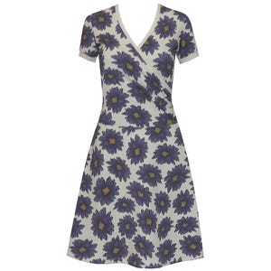 Summer dress Enia New collection from ungiko Summer dress Wrap dress short sleeve Nursing dress Wrap top daisies blue cream white beige