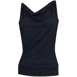 Festive top Sina soft waterfall neckline sleeveless in many colors