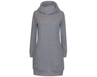 Sweat dress hoodie dress Lissy Melange with pockets