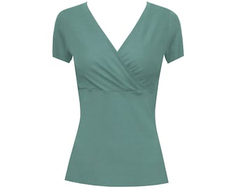 Shirt Nelly wrap look nursing shirt short sleeves - many colors
