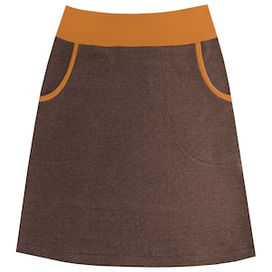 slightly flared midi skirt hip skirt with pockets in many colors