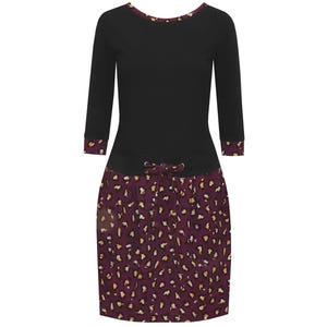 Nouvelle collection d'ungiko robe d'automne Kea avec poches, imprimé léopard tendance en jupe tulipe violette avec plis creux