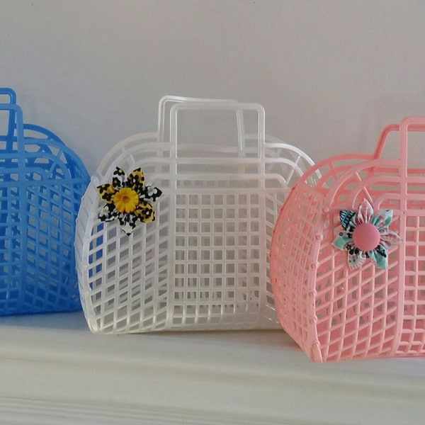 NEW Vintage Retro 13" (1980's) JELLY Plastic Purse (Made in the USA)