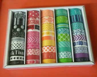 45 Pack Recollections Washi Decorative Craft Tape for Planners, Scrapbooks  (3 different widths, 5 yards/roll)