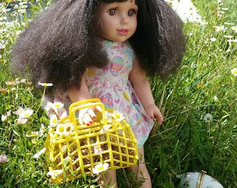 Monedero de plástico de gelatina vintage retro (años 80) de 18" (fabricado en EE. UU.)