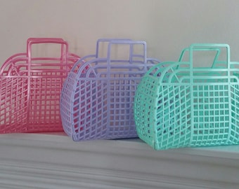 NEW Vintage Retro 13&quot; (1980&#39;s) JELLY Plastic Purse (Made in the USA)