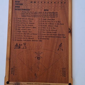 Double Sided Wood Engraved Baseball and Football Dice Games 13&quot; x 20&quot;