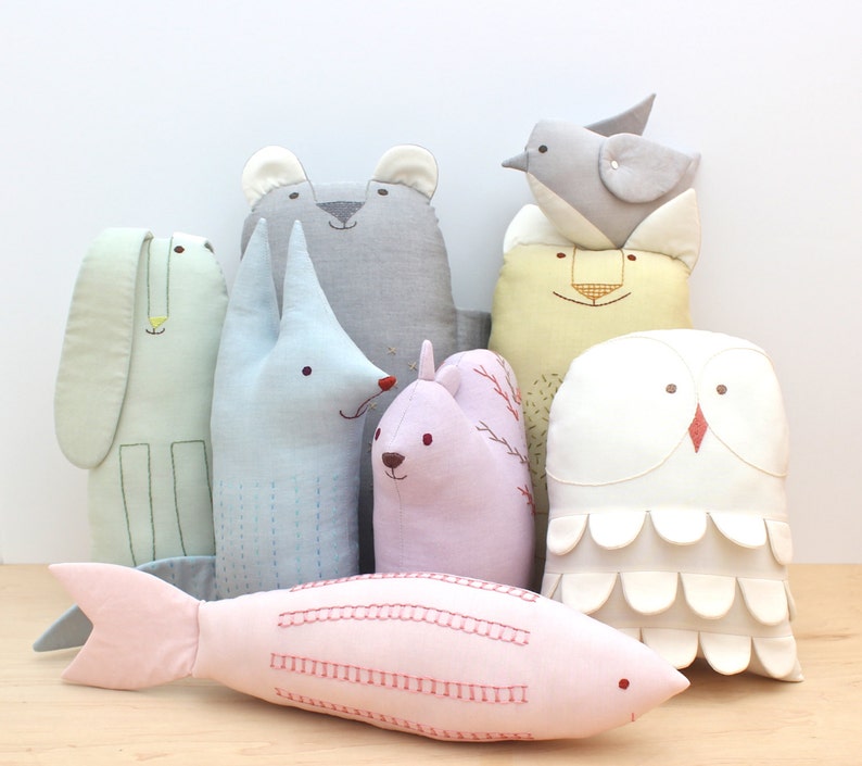 PDF Sewing Pattern Scandinavian Animal Friends image 1