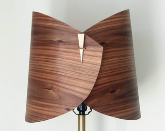 Wood Lamp Shade - Wood Floor Lamp Shade Wood Table Lamp Shade Modern Table Light Veneer- Curves