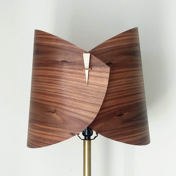 Wood Lamp Shade - Wood Floor Lamp Shade Wood Table Lamp Shade Modern Table Light Veneer- Curves