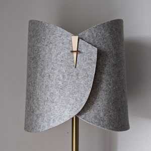 Felt Lamp Shade - Felt Floor Lamp Shade Felt Table Lamp Shade Modern Lamp Shade- CurvesFelt