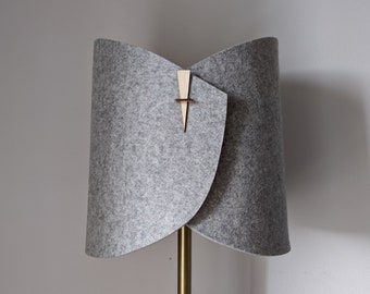 Felt Lamp Shade - Felt Floor Lamp Shade Felt Table Lamp Shade Modern Lamp Shade- CurvesFelt