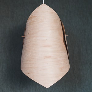 Wood Pendant Light Ceiling Light Fixture Wood Lamp Shade Modern Pendant Light Veneer Pendant Light The Diamond image 7