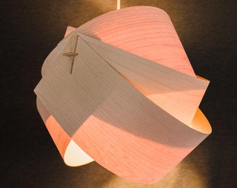 Wood Pendant Light Wood Light Fixture Wood Ceiling Light Fixture Wood Lamp Shade Modern Pendant Light Veneer Pendant Light- Beehive