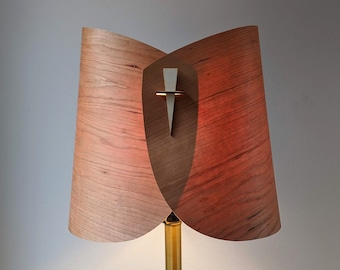 Wood Lamp Shade - Wood Floor Lamp Shade Wood Table Lamp Shade Modern Table Light Veneer- Petite Curves