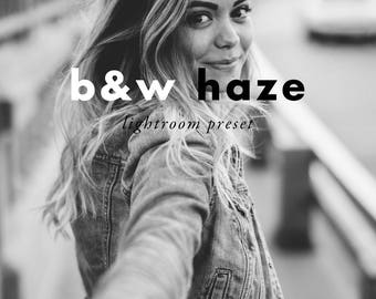 Black And White Haze - Soft VSCO B&W Effect - Lightroom Preset - For Wedding, Lifestyle, Modern Photography