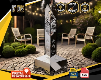 Motorrad Ghost Art Smudge Pot Baupläne - Öl & Diesel Brenner Heizung - Konzipiert für CNC Maschinen -Plasma, Laser, Wasserstrahl - DXF und SVG