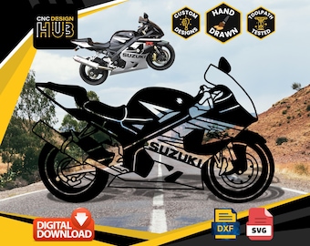 GSX R Superbike - Designed For CNC Machines - Plasma, Laser, Water Jet - dxf and svg files Toolpath Tested