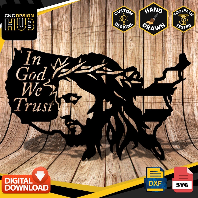 We Trust in God Dxf Etsy