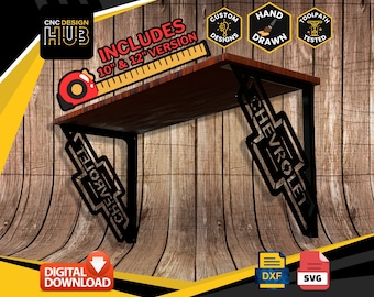 Chevy Truck Regalhalterungen - Inklusive 10 "und 12" - Entwickelt für CNC-Maschinen, Plasmen, Laser, Wasserstrahl. DXF- und SVG-Dateien Werkzeugweg Getestet