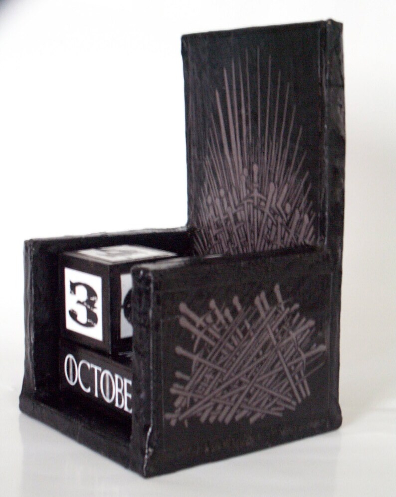 Game of Thrones inspired wooden perpetual calendar The Iron Etsy