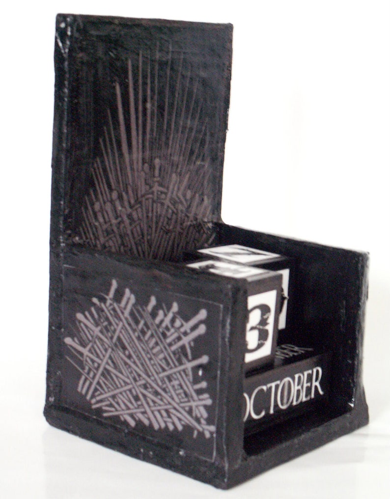 Game of Thrones inspired wooden perpetual calendar The Iron Etsy