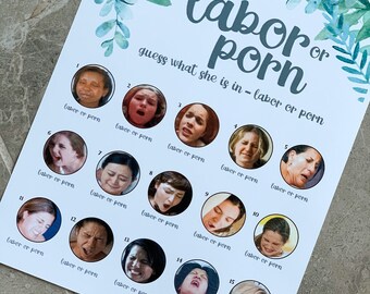 Baby Shower Game - Labor or Porn - Digital Download