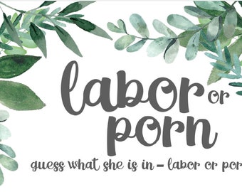 Gioco Baby Shower Labour Or Porno - Confezione 10 Fogli Quiz + Risposte - Divertente Idea Regalo - 4