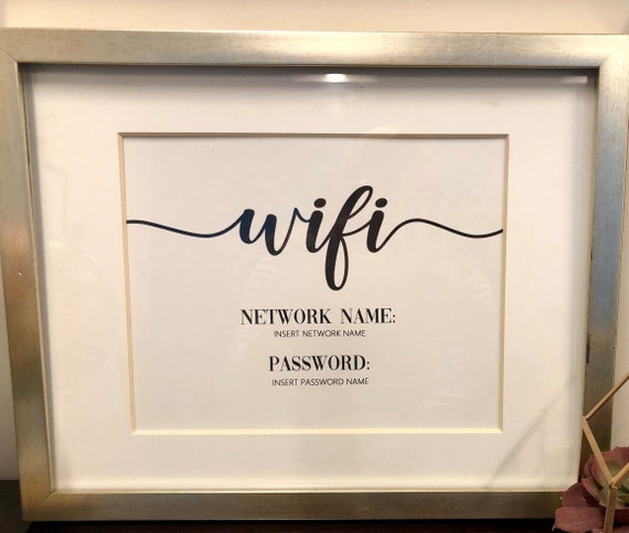 Wifi Network & Password Editable Printable 8 X - Etsy