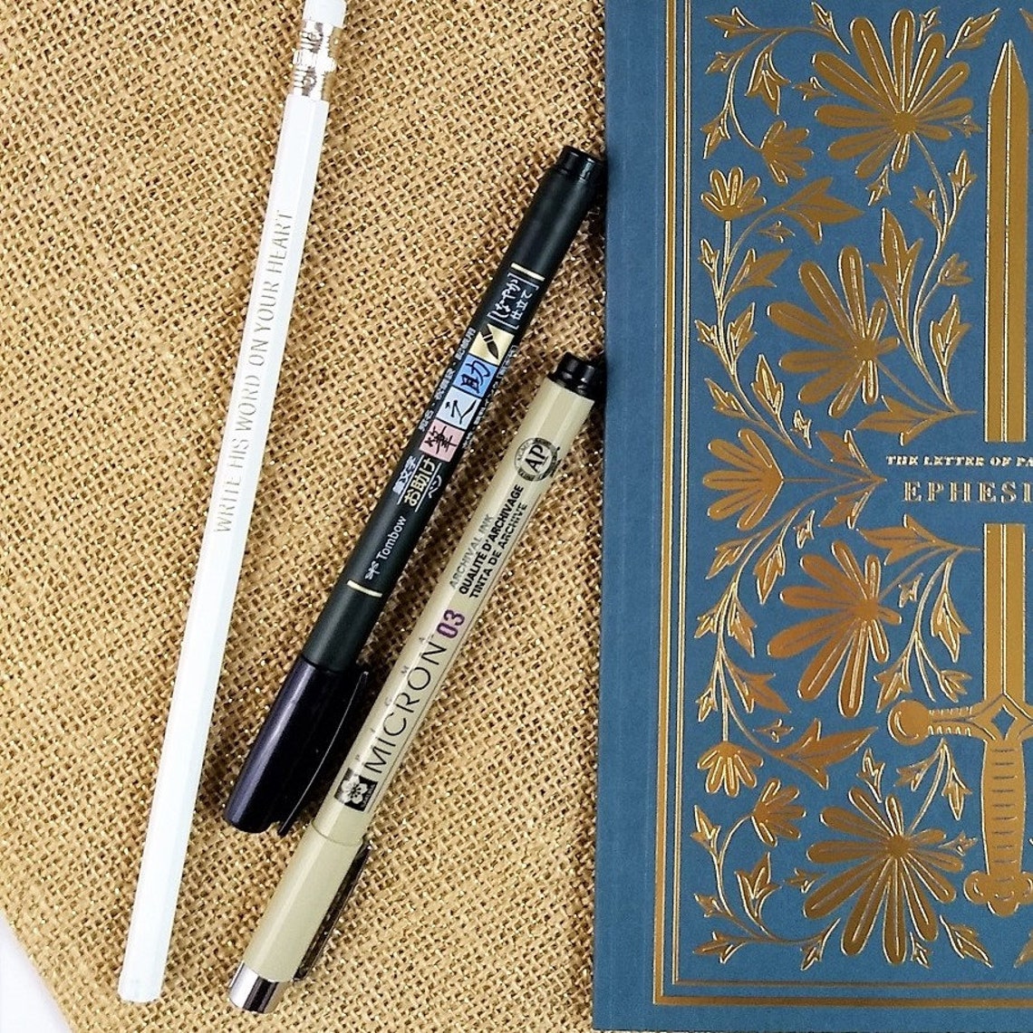 Hand Lettering Pens Bible Journaling Set Lettering Pens Etsy
