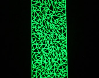 Glow in the Dark Triangles; Original Texture Painting; Panel