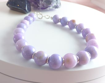 Purple Opal Gemstone Bracelet - Gemstone Bracelet - Opal Jewellery - Stacking Bracelet - Birthstone Bracelet - Gift For Her.