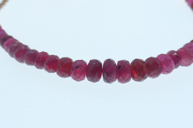 Red Spinel Rose Gold Slider Bracelet Spinel Jewellery.