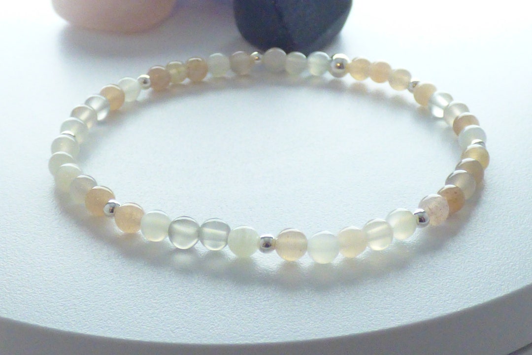 Multi Stone Gold Stretch Bracelet main image 0