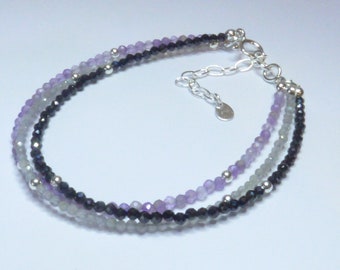 Multi-Strand Gemstone Bracelet - Gemstone Jewellery - Dainty Gemstone Bracelet - Adjustable Gemstone Bracelet - Gift For Her