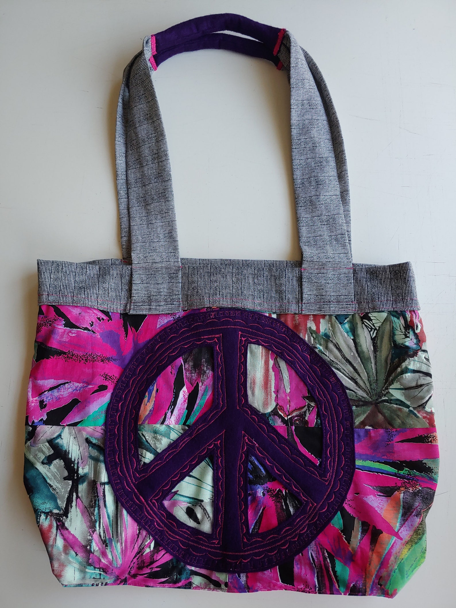 Boho Hippie Peace Fabric Tote Hippie Bag Boho Bag All | Etsy